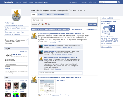 La page de l'amicale sur facebook